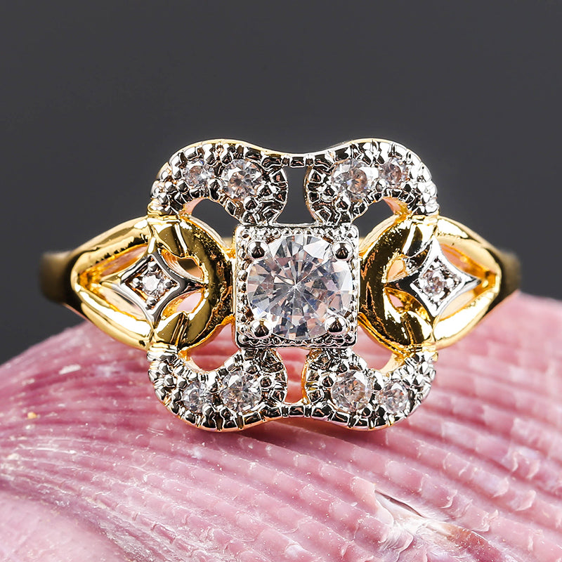 Gold Flower Ring On Sale Now $19.00/NOW:  $14.99