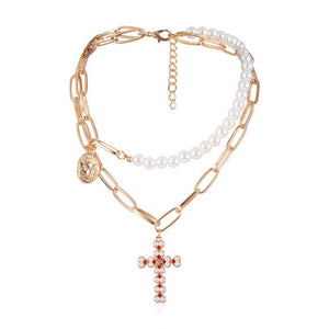 Boho Cross Necklace  Sale Now$20.00