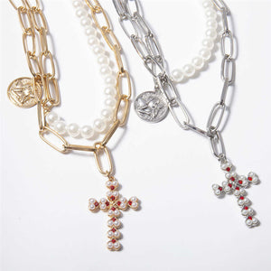 Boho Cross Necklace  Sale Now$20.00