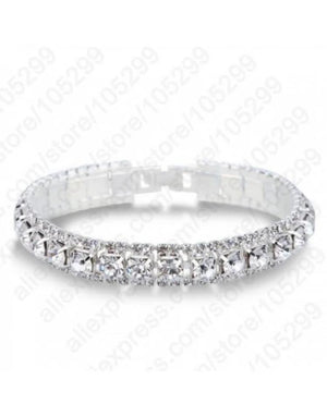 Silver & Crystals Bracelet $35.00 /SALE: $ 23.99